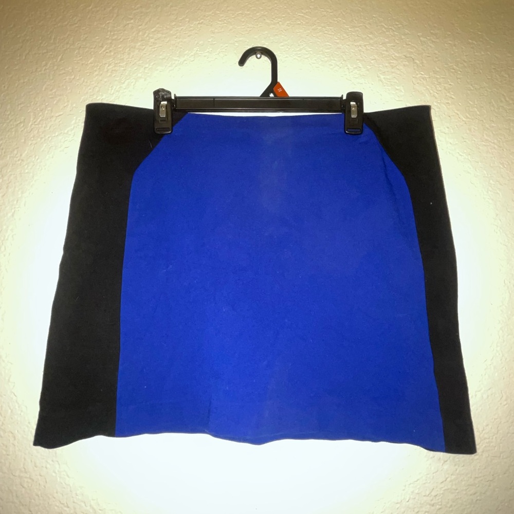 Ann Taylor Blue and Black Mini Skirt